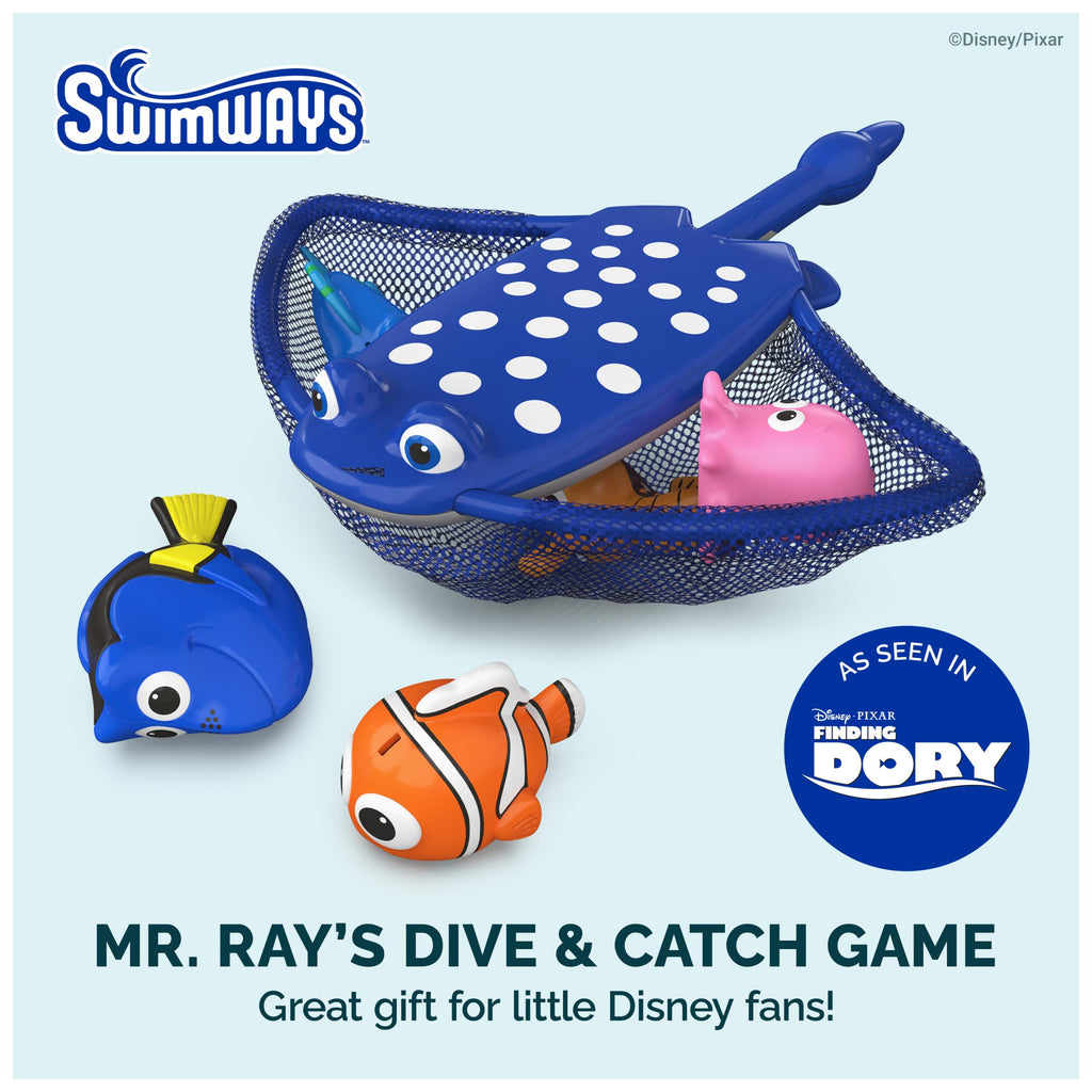 Swimways Gabby's Dollhouse Dive n Catch Game, Swimming Pool Accessories & Kids Pool Toys, Pool Party Supplies & Water Toys for Kids Aged 5 & Up