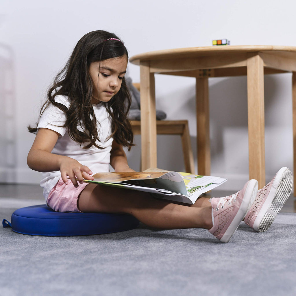 Factory Direct Partners SoftScape 15 inch Square Classroom Floor Cushions with Handles; Flexible Seating for Daycare, Preschool, Playroom; 2 inch Thick Deluxe Foam (6-Piece) - Assorted, 12228-AS
