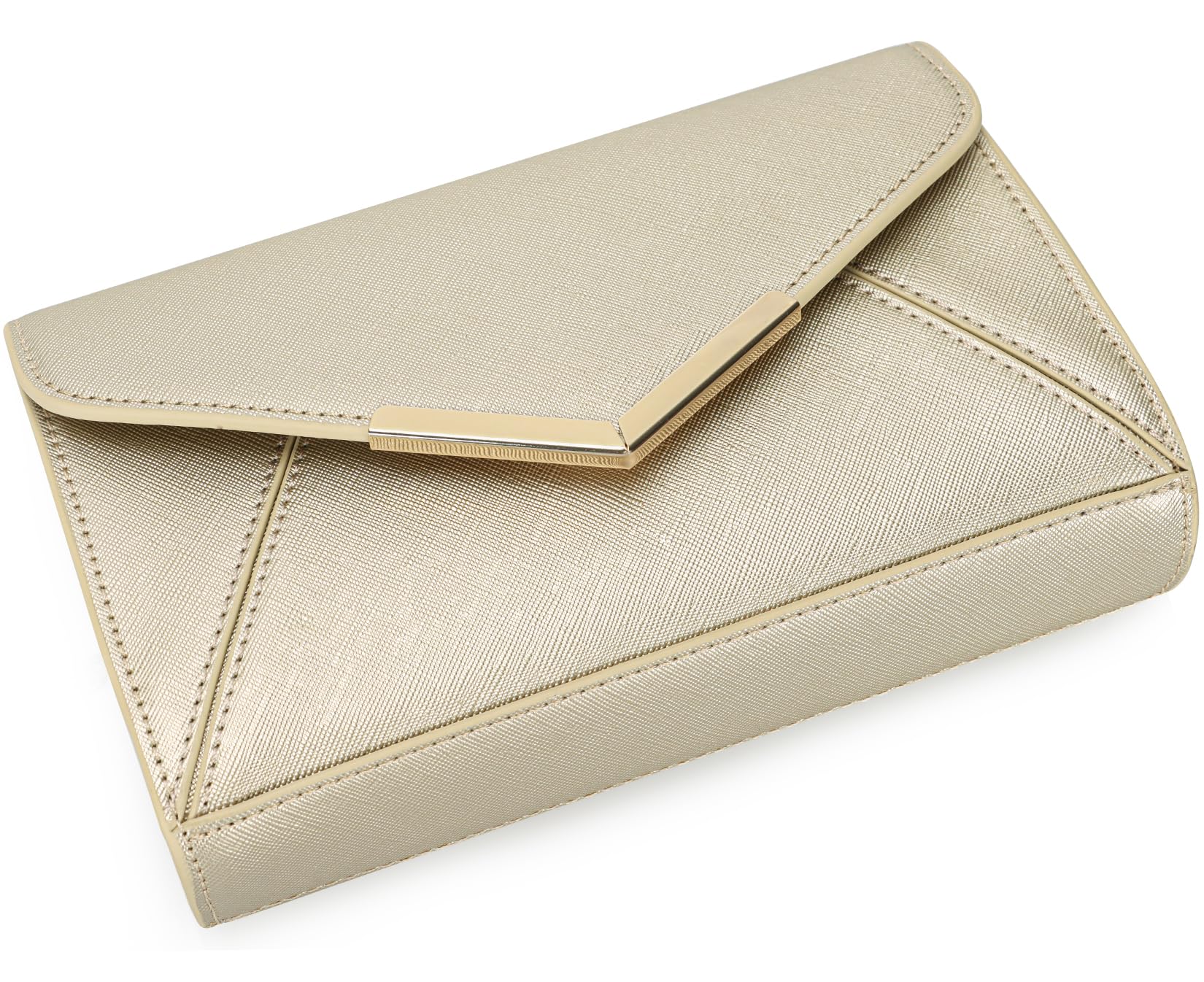 DEXMAY Women Envelope Clutch Faux Saffiano Leather Evening Handbag Foldover Clutch Bag Formal Dressy Purse