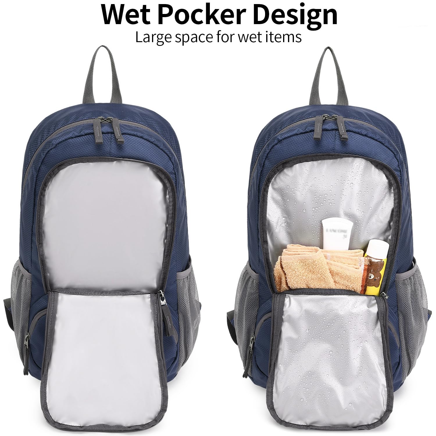 FENGDONG 35L Lightweight Foldable Waterproof Packable Travel Small Hiking Backpack Daypack for men women