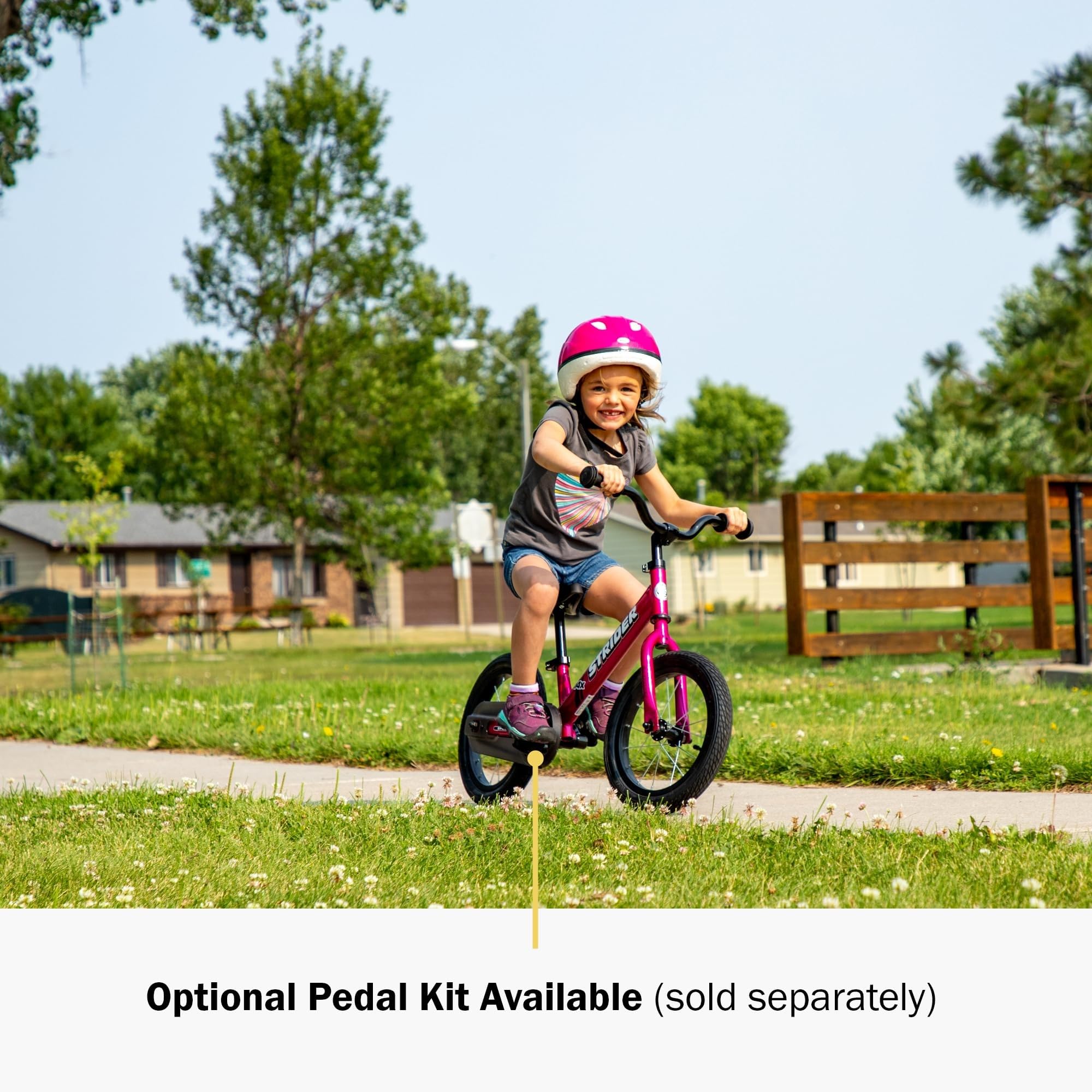 Strider 14x Classic, Balance Bike for Kids 3 to 6 Years - Includes Kid Sized Grips, Padded Seat, Performance Footrest, All-Purpose Tires-Easy Assembly, Tool-Free Adjustments
