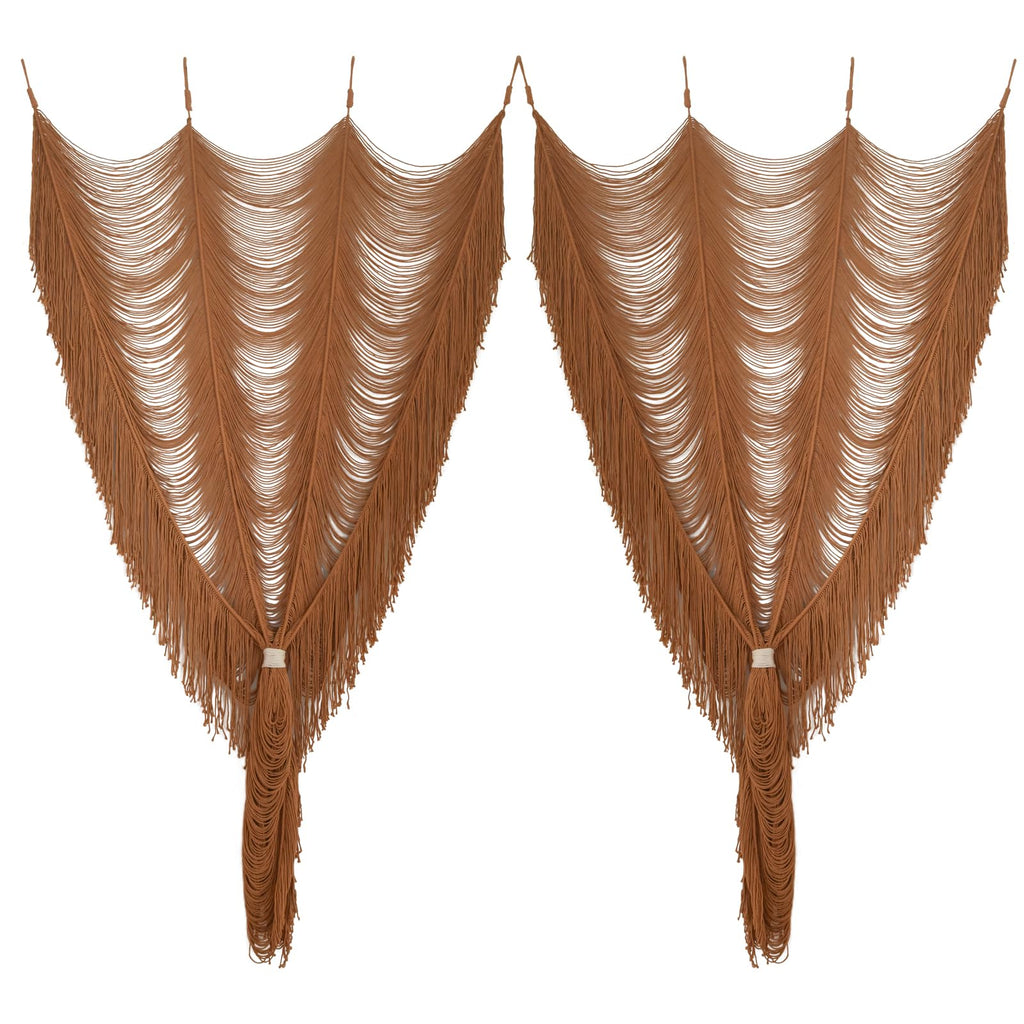 Flber Macrame Curtain Window Macrame Room Divider Doorway Curtain Boho Macrame Wall Hanging Living Room Bedroom Decor 42" W x 75" H