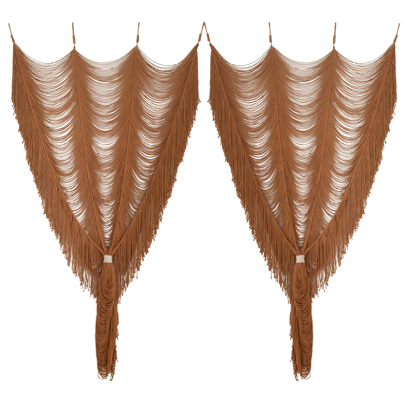 Flber Macrame Curtain Window Macrame Room Divider Doorway Curtain Boho Macrame Wall Hanging Living Room Bedroom Decor 42" W x 75" H