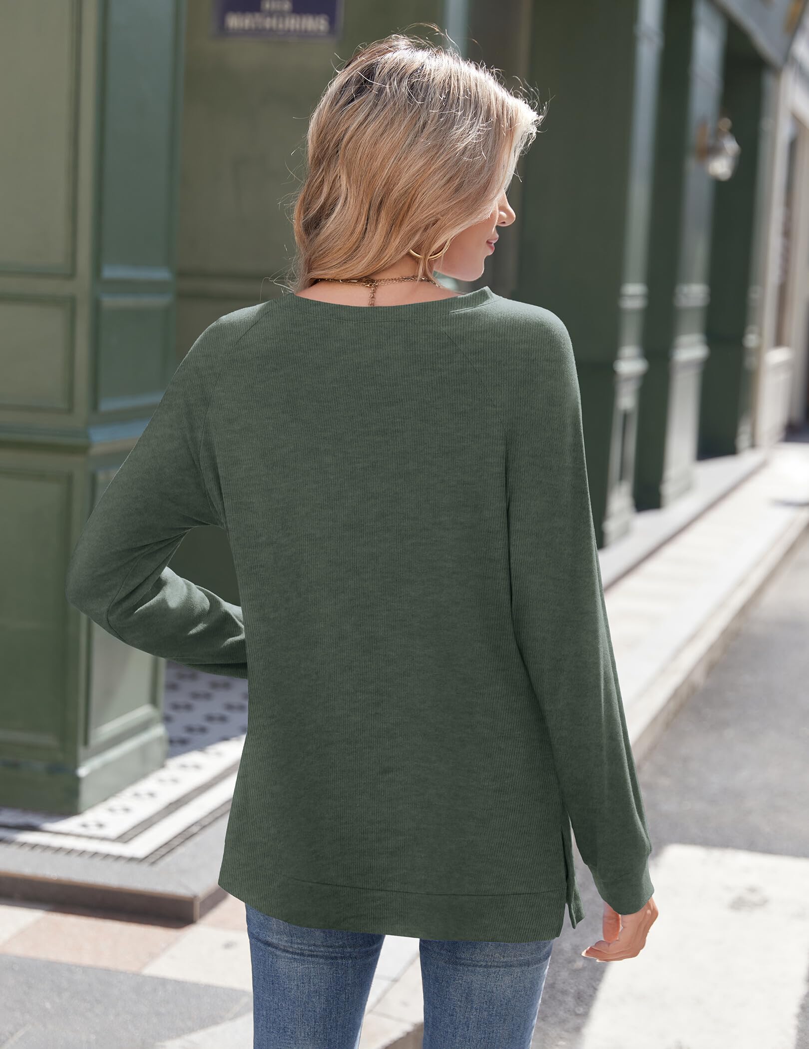 Zeagoo Womens Long Sleeve Tshirts Casual Tunic Tops Work Fashion Cute Sweaters Fall Outfits 2026 Dressy Blouse