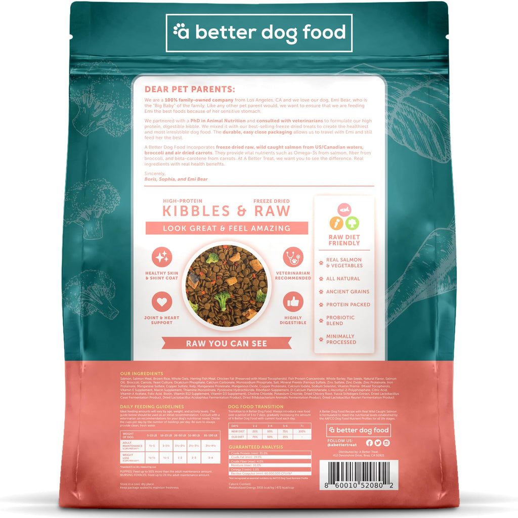 A Better Dog Food | Chicken Dry Dog Food | Raw You Can See | High Protein Kibble + Freeze Dried Raw Dog Food