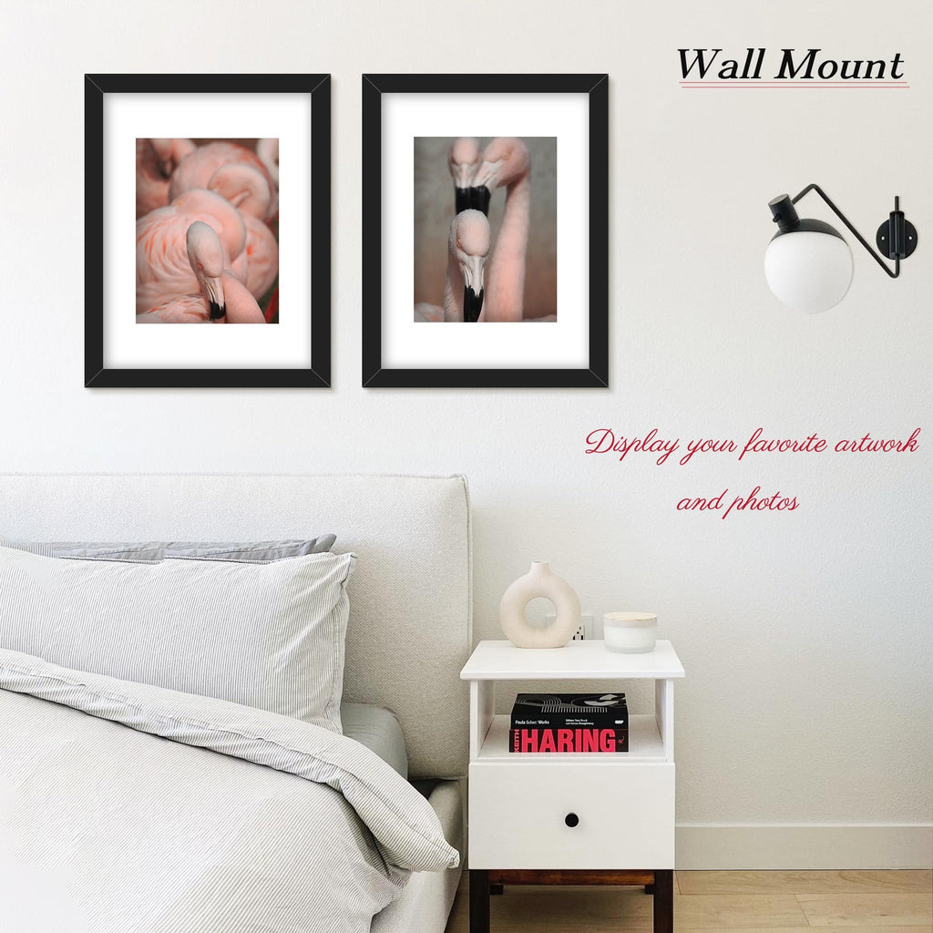 Picrit 24x34 Black Poster Frame 7 Pack, Display Pictures 20x30 Picture with Mat or 24 x 34 without Mat for Horizontal or Vertical Wall Mounting, Wall Gallery Photo Frames