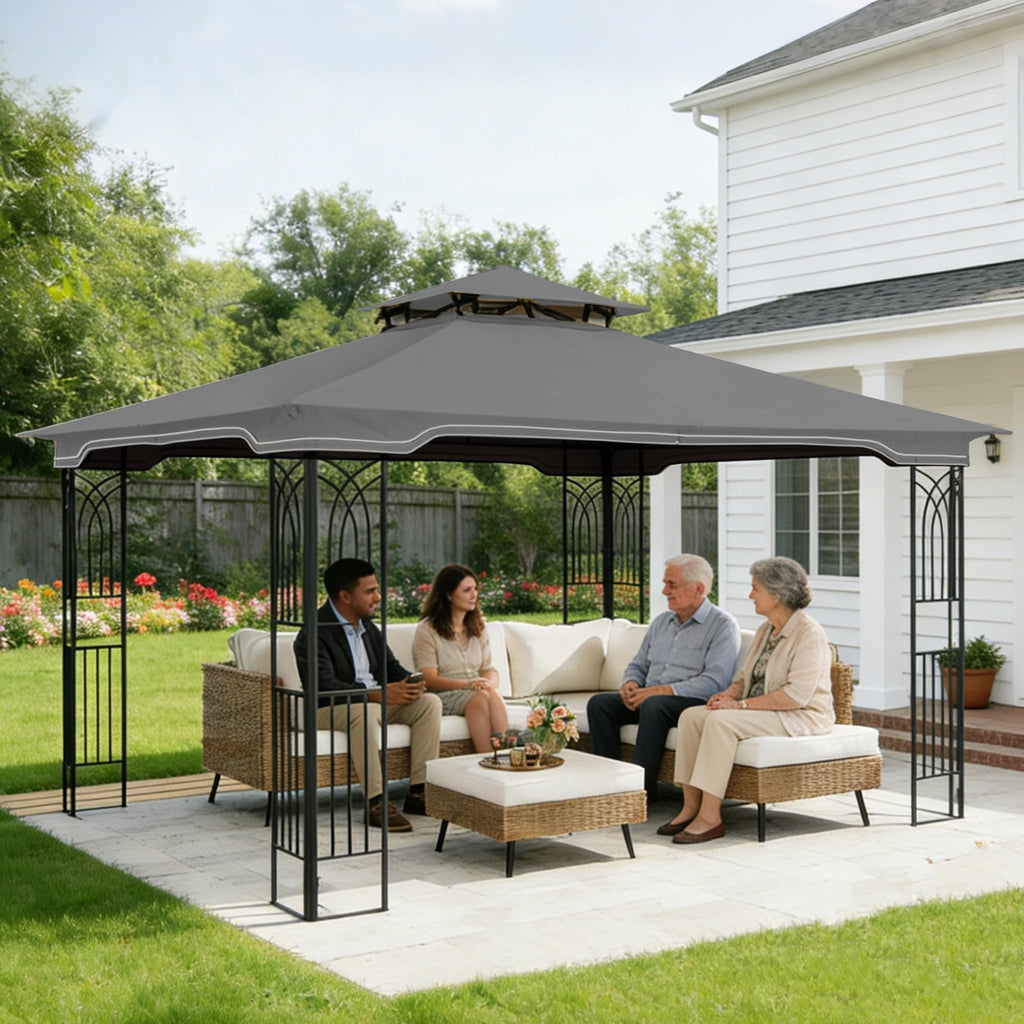 SCOCANOPY Replacement Gazebo Canopy Compatible with 10 x 12 Regency II Patio Gazebo Model L-GZ798PST,A101004104,A101004105,(Forest Green)
