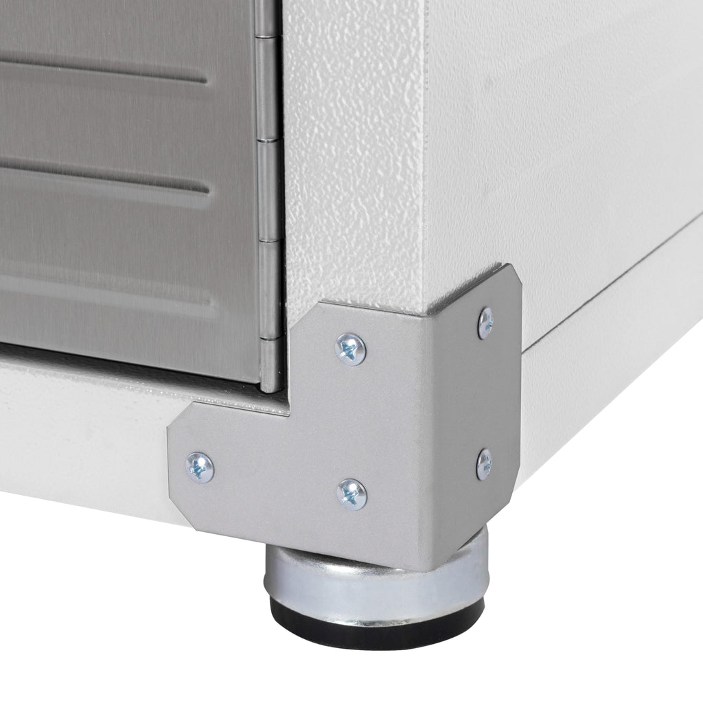 Seville Classics UltraHD Solid Steel Lockable Metal Storage Cabinet Locker Organizer, w/Adjustable Shelves for Garage, Warehouse, Office, Classroom, Granite, 30" W x 18" D x 72" H