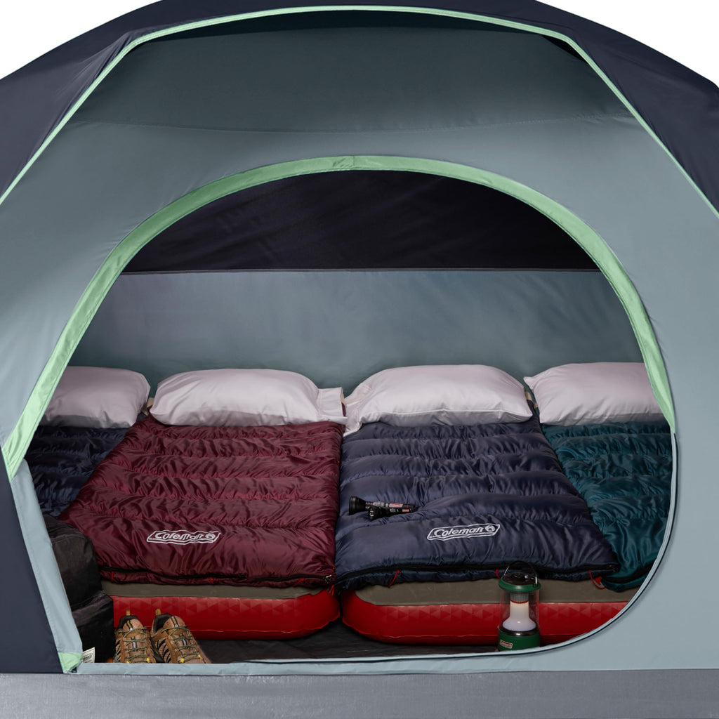 Coleman Skydome Camping Tent with 5 Minute Setup, 2/4/6/8 Person Weatherproof Tent with Rainfly & Carry Bag, 20% More Headroom Than Traditional Canopies