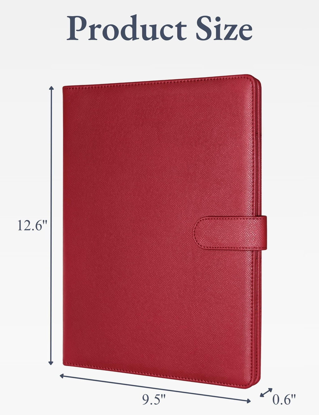 Padfolio Portfolio Resume Folder with Pocket, Premium Faux Leather Interview Writing Legal Pads Document Organizer Portfolio with Business Card Holder (Black)