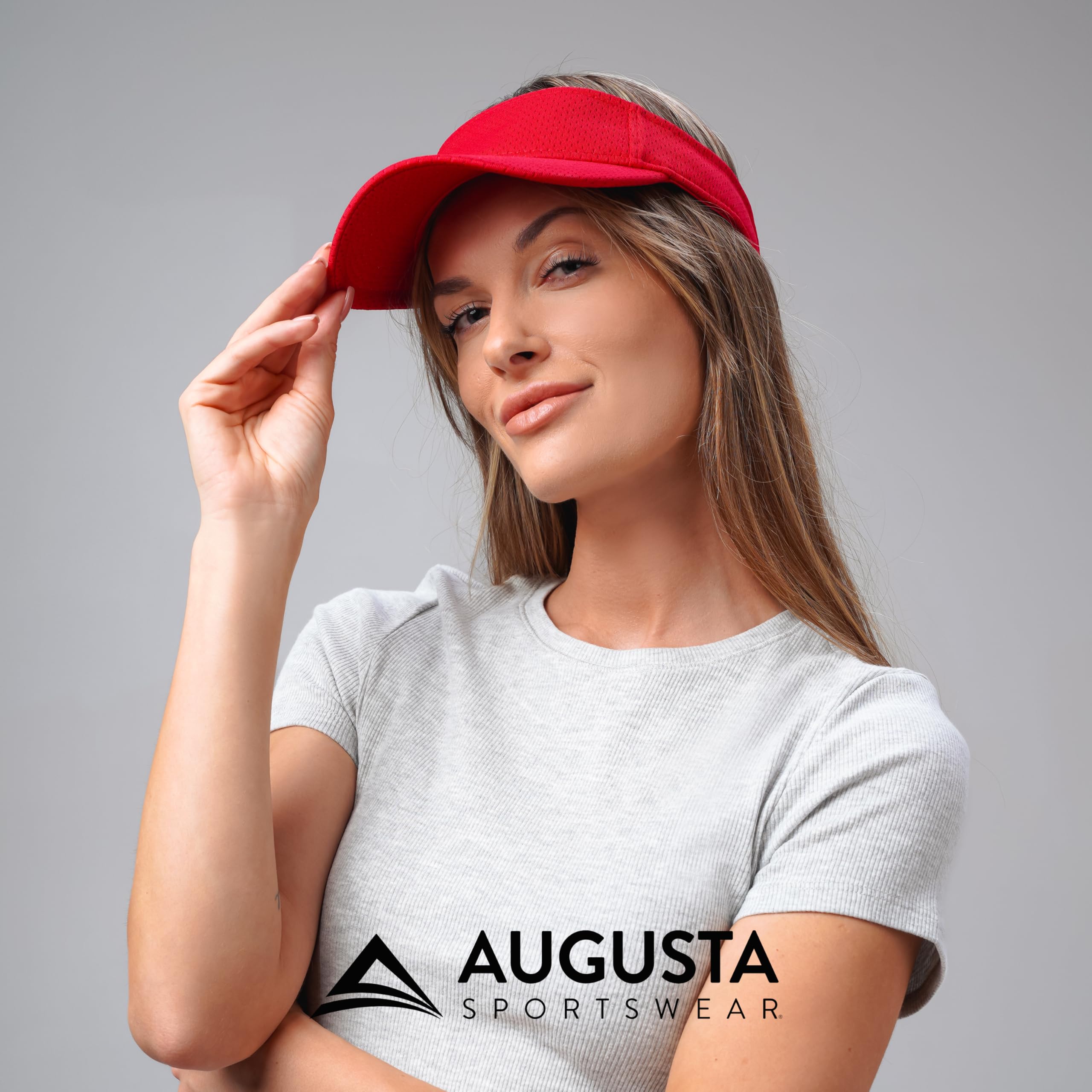 Augusta Sportswear Women's Athletic Mesh Visor - Stylish Sun Hat for Golf, Running, and Outdoor Activities