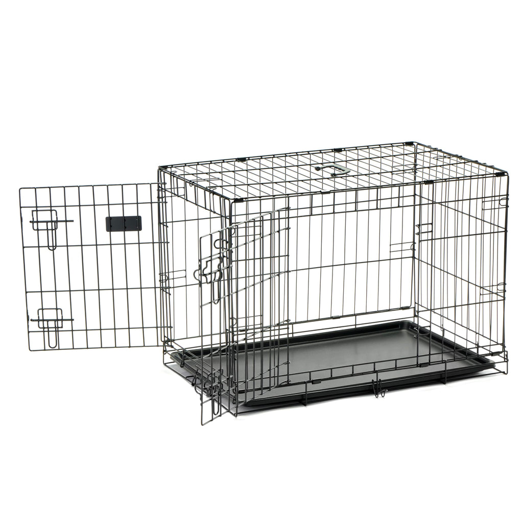 Carlson Secure and Compact Double Door Metal Dog Crate, Medium with Divider Panel