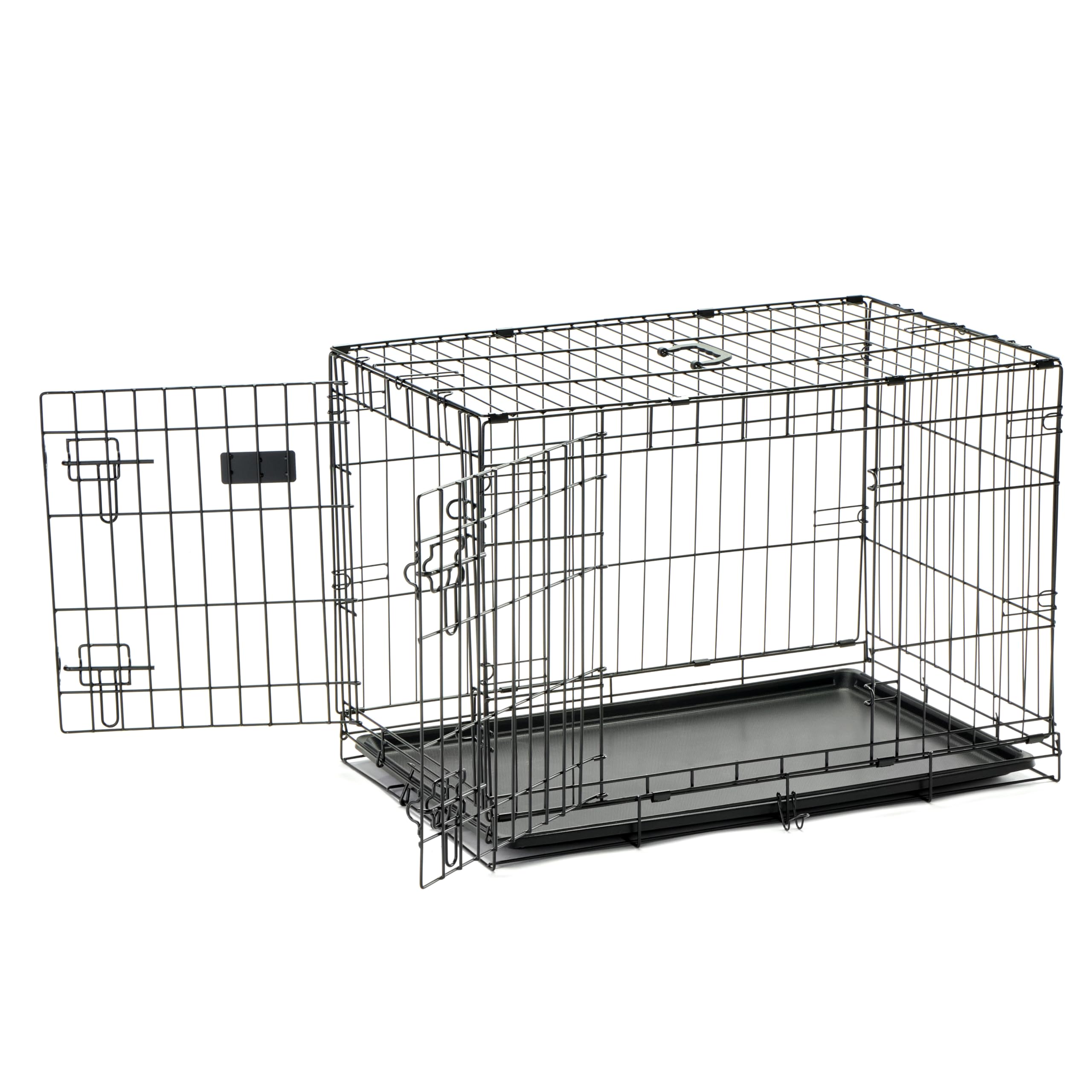 Carlson Secure and Compact Double Door Metal Dog Crate, Medium with Divider Panel