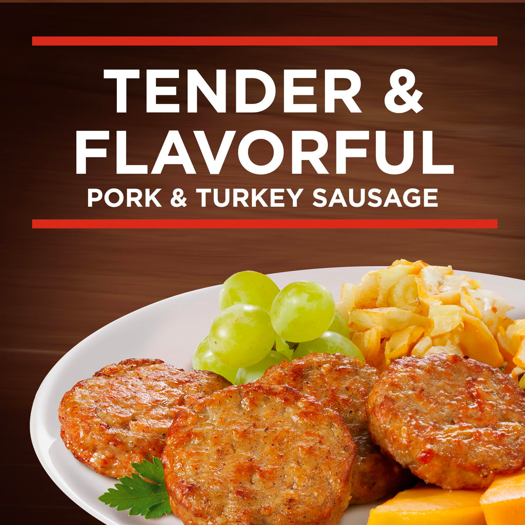 Banquet Brown'N Serve Original Fully Cooked Sausage Patties, Frozen Breakfast, 32 oz.