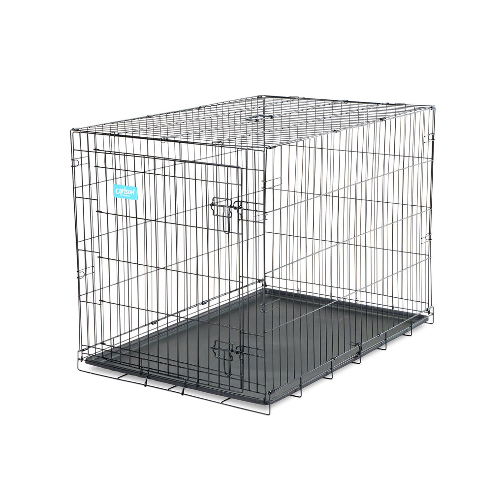 Carlson Secure and Compact Double Door Metal Dog Crate, Medium with Divider Panel