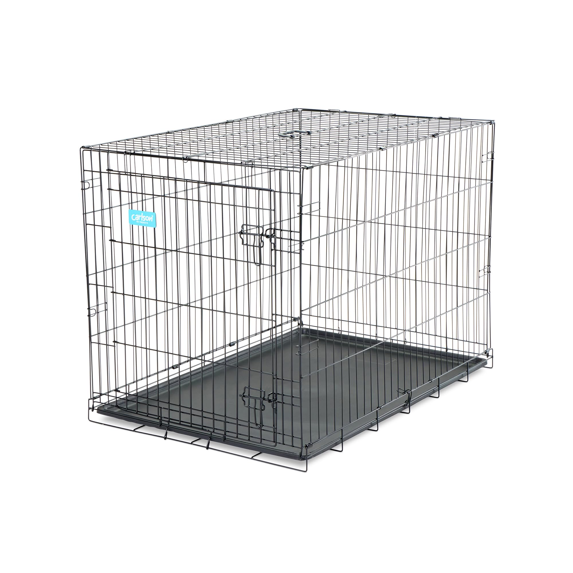 Carlson Secure and Compact Double Door Metal Dog Crate, Medium with Divider Panel