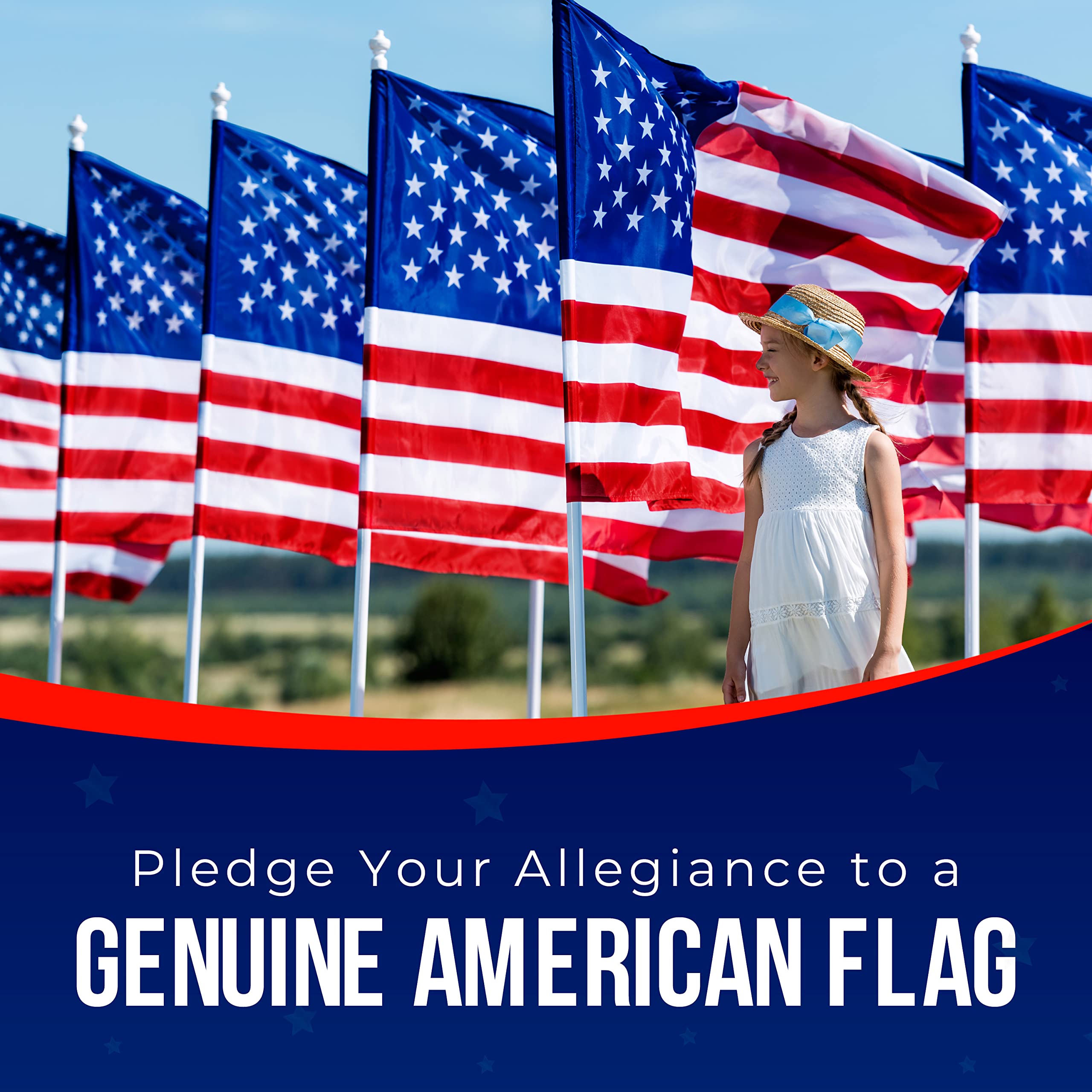 2X3 American Flag for Outside | American Flag Made in USA Heavy Duty American Flags for Outside 2X3 with Embroidered Stars and Sewn Stripes - All Weather US