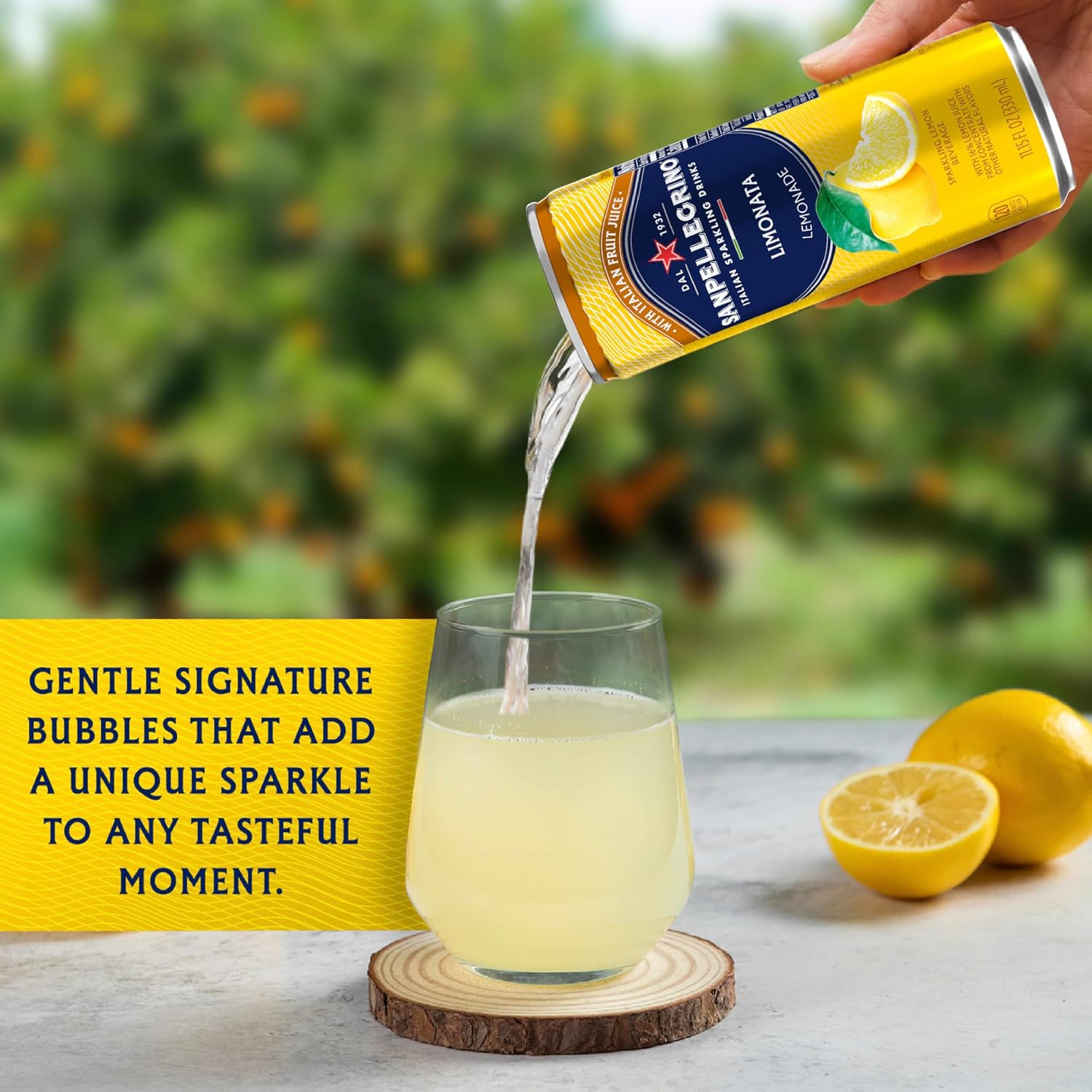 Sanpellegrino Italian Sparkling Drink Limonata, Sparkling Lemon Beverage, 6 Pack Of Cans 11.15 fl oz