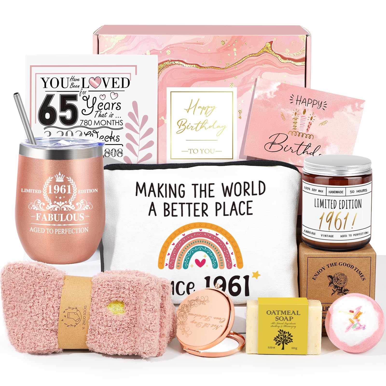 25th Birthday Gifts for Women, Vintage 2001 Happy 25th Birthday Gifts Basket for Women, Unique Gift Ideas for 25 Year Old Female Her Friend Daughter Sister, Cool 9 in 1 Bday Gift Turning 25 Year Old