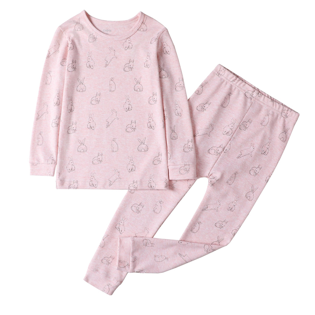 Owlivia 100% Organic Cotton Baby Long Sleeve Pajama Sets, Toddler Boy Girl 2-Piece Sleepwear