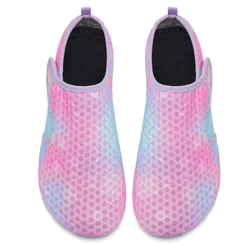 WateLves Water Shoes for Women Men Swim Beach Aqua Socks Quick Dry Barefoot House Slippers Travel Shoes with Adjustable Magic Tape for Pool Diving Boating Yoga Surf