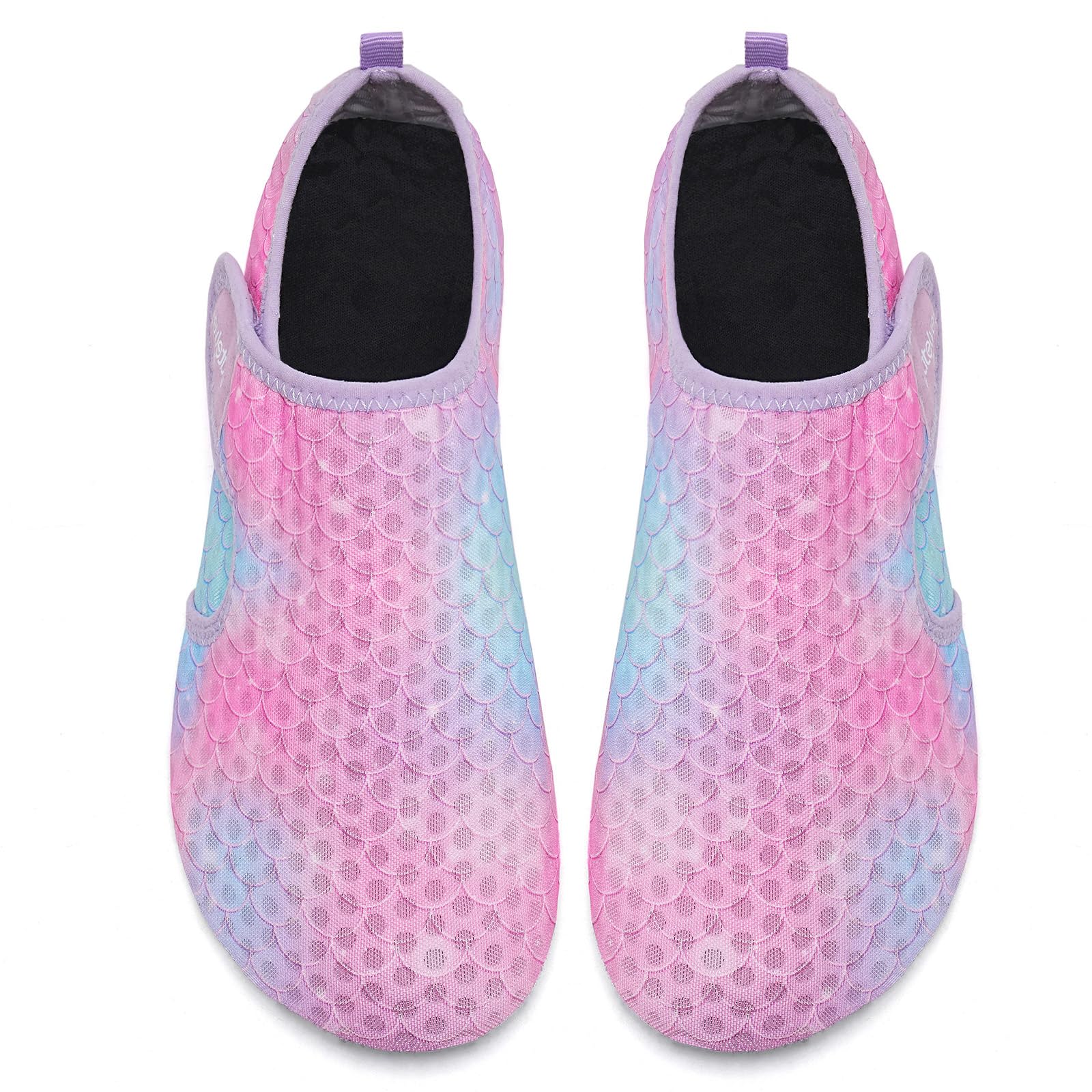 WateLves Water Shoes for Women Men Swim Beach Aqua Socks Quick Dry Barefoot House Slippers Travel Shoes with Adjustable Magic Tape for Pool Diving Boating Yoga Surf
