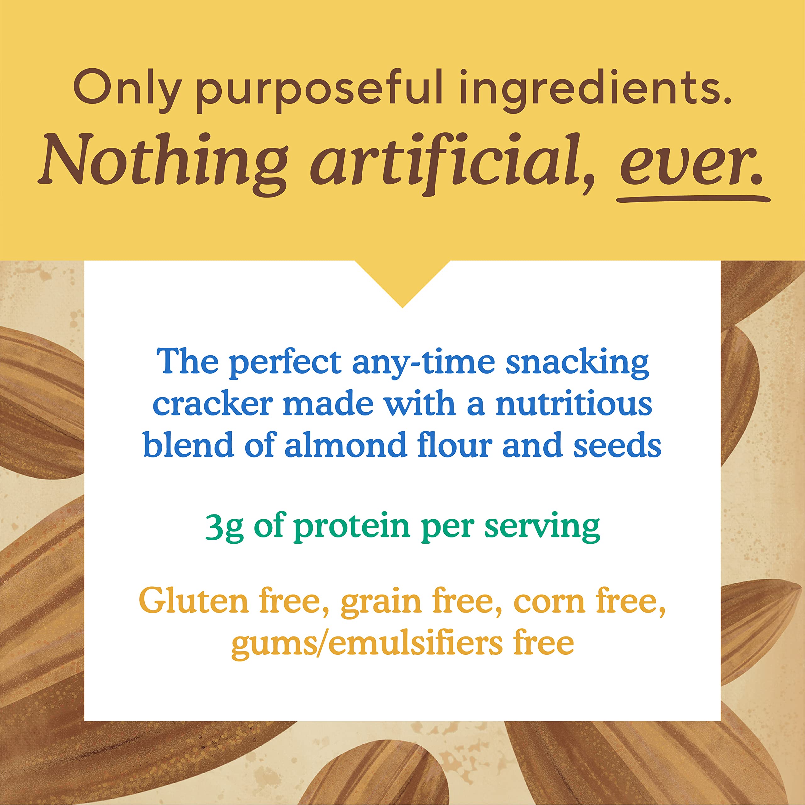 Simple Mills Almond Flour Crackers Snack Packs, Farmhouse Cheddar, Gluten Free, Flax Seed, Sunflower Seeds, Corn Free, Good for Snacks, 6.5 oz, Pack of 1 (8 Bags per Box)