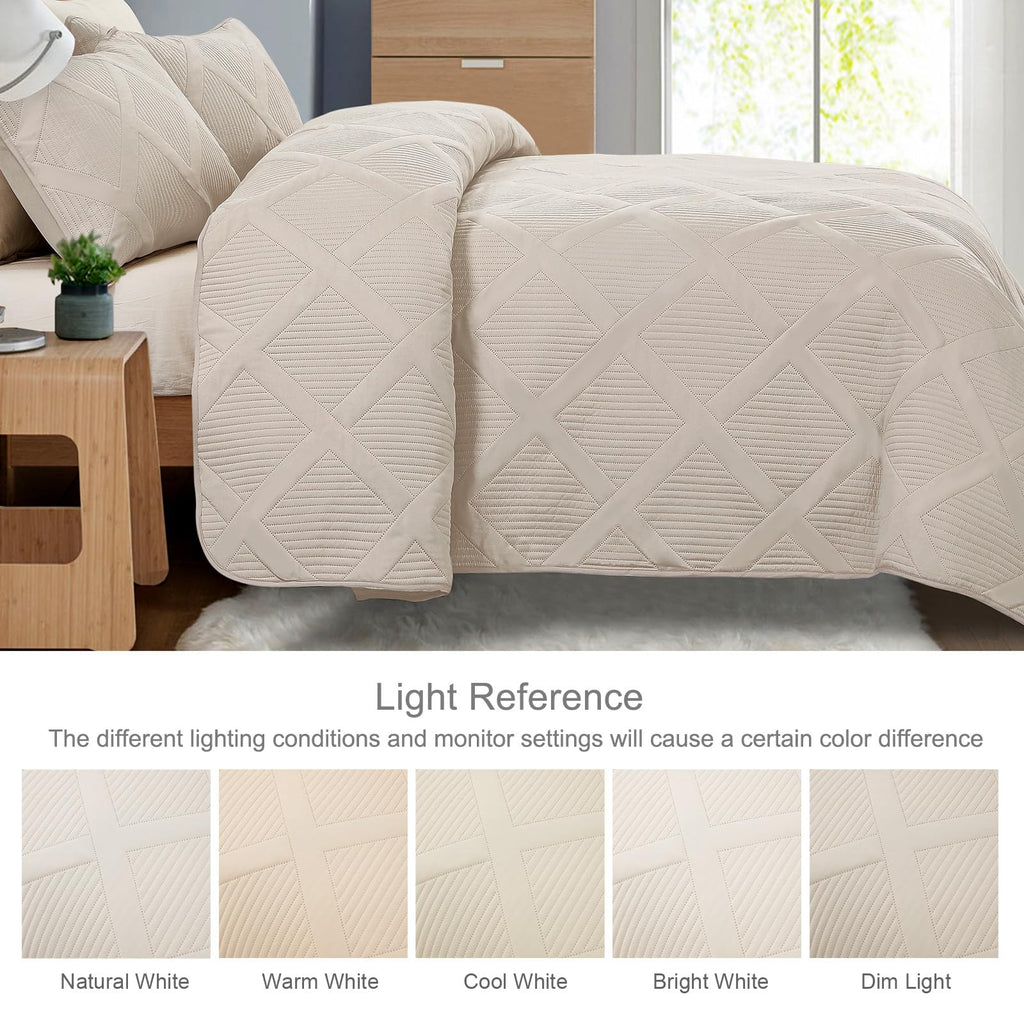 Exclusivo Mezcla Twin Size Quilt Set with Modern Striped Pattern, 2 Pieces Lightweight Black Quilts Bedding Set, Soft Bedspreads Coverlets for All Seasons