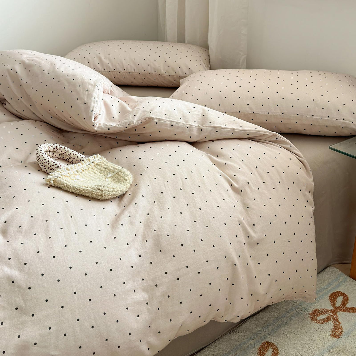 Pink Flower Duvet Cover Twin Chic Floral Print Ruffle Duvet Cover Cotton Lace Comforter Cover Country Style Floral Bedding Set Romantic Ruffle Comforter Cover Flower Bedding Cover with 2 Pillowcases