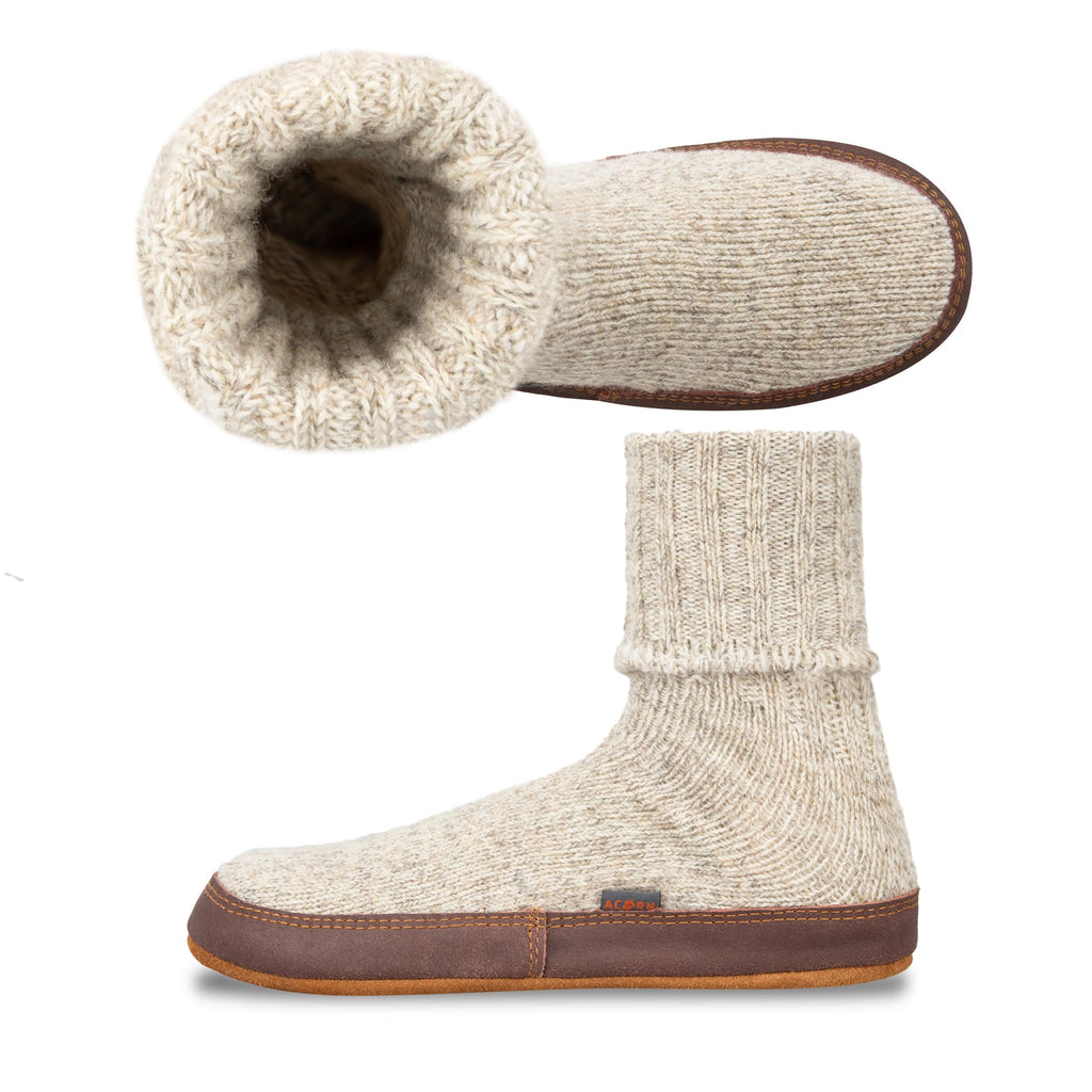 Men's and Women's Original Slipper Sock - Comfortable Men's and Women's Slipper Sock with Cloud-Like Feel, Soft and Moisture Wicking Crew Length, Genuine Suede Sole