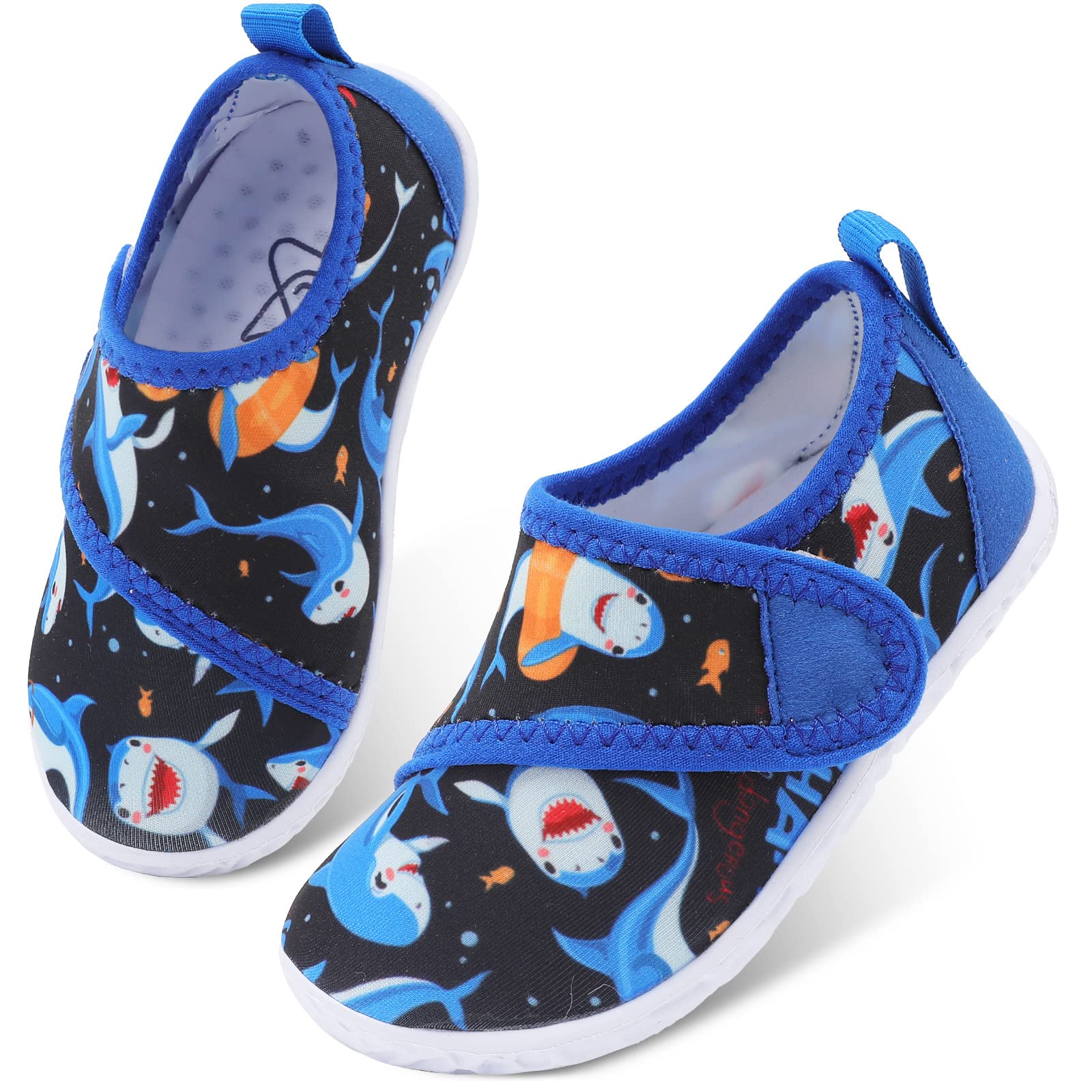 LeIsfIt Toddler Water Shoes Boys Girls Barefoot Aqua Socks Kids Breathable Quick-Dry Swim Shoes for Beach Pool Surf