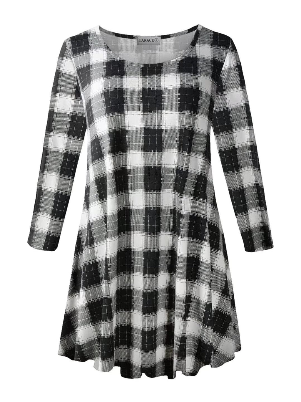 LARACE 3/4 Sleeve Shirts for Women Plus Size Tunic Dressy Top Loose Fit Flare T-Shirt