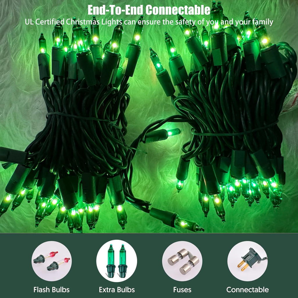 HISHINY Christmas Lights 100 Count Pink Christmas Tree String Lights with Green Wire for Outdoor Indoor Christmas Decorations Wedding Decorations Valentines Day Decor,UL Certified (21feet)