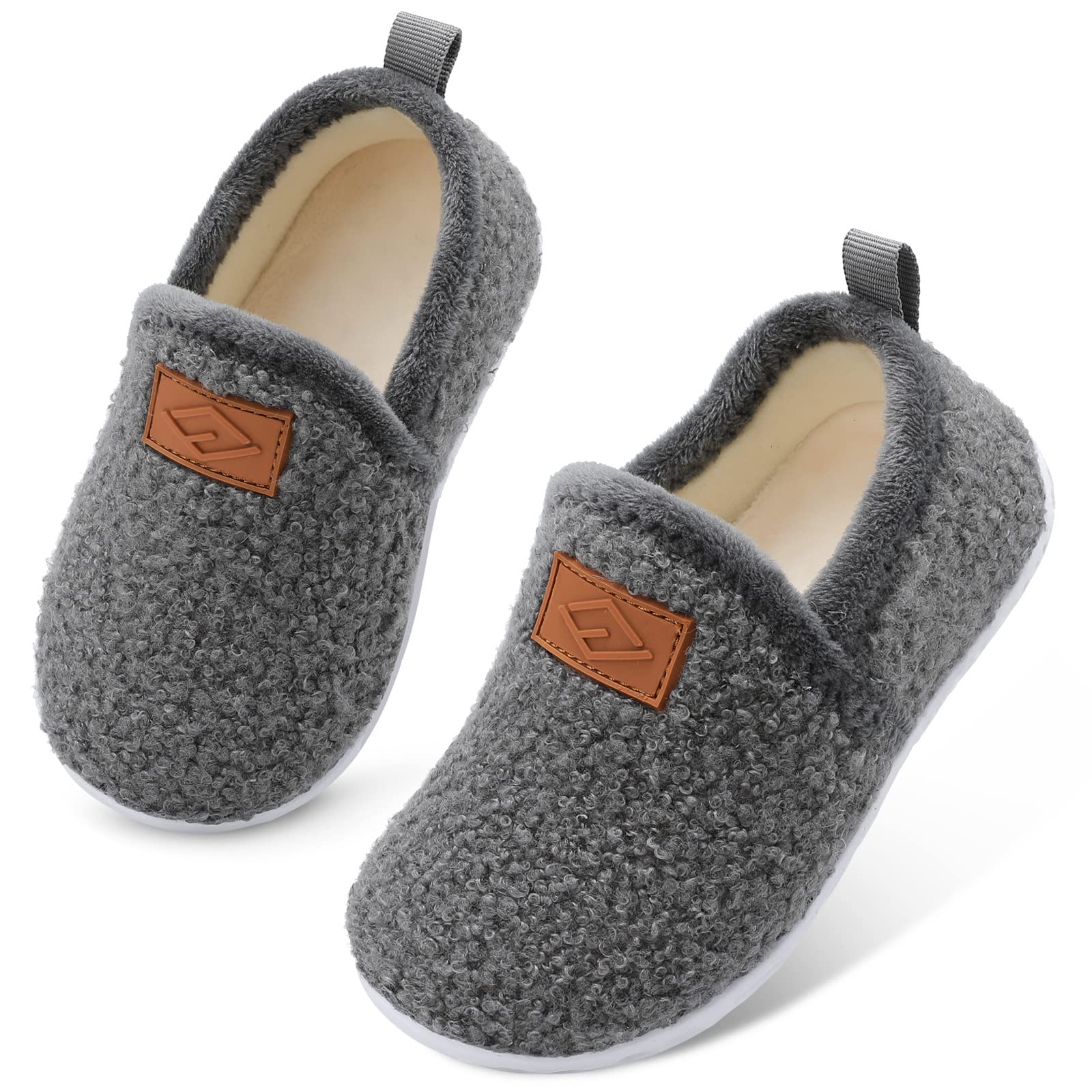 Lefflow Toddler Slippers Boys Girls House Shoes Slip on Baby Sock Shoes Lightweight Outdoor Walking Shoes