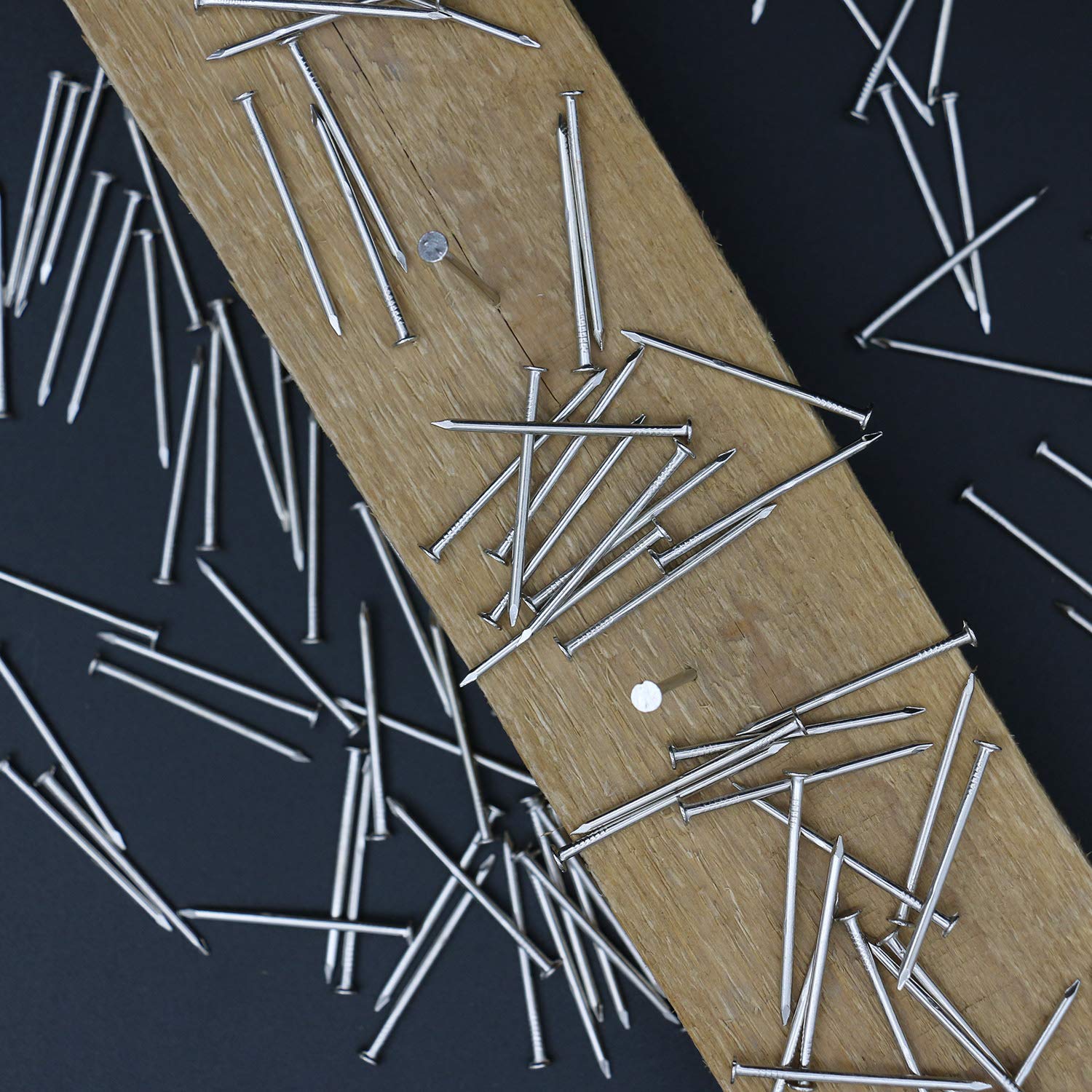 240pcs Gold Hardware Nails, 1-1/2” × 14 Ga Brass Plated Wood Nails, Nails for Hanging Wall Decor, Finishing Nails, Picture Hanging Nails, Wall Nails, Roofing Nails