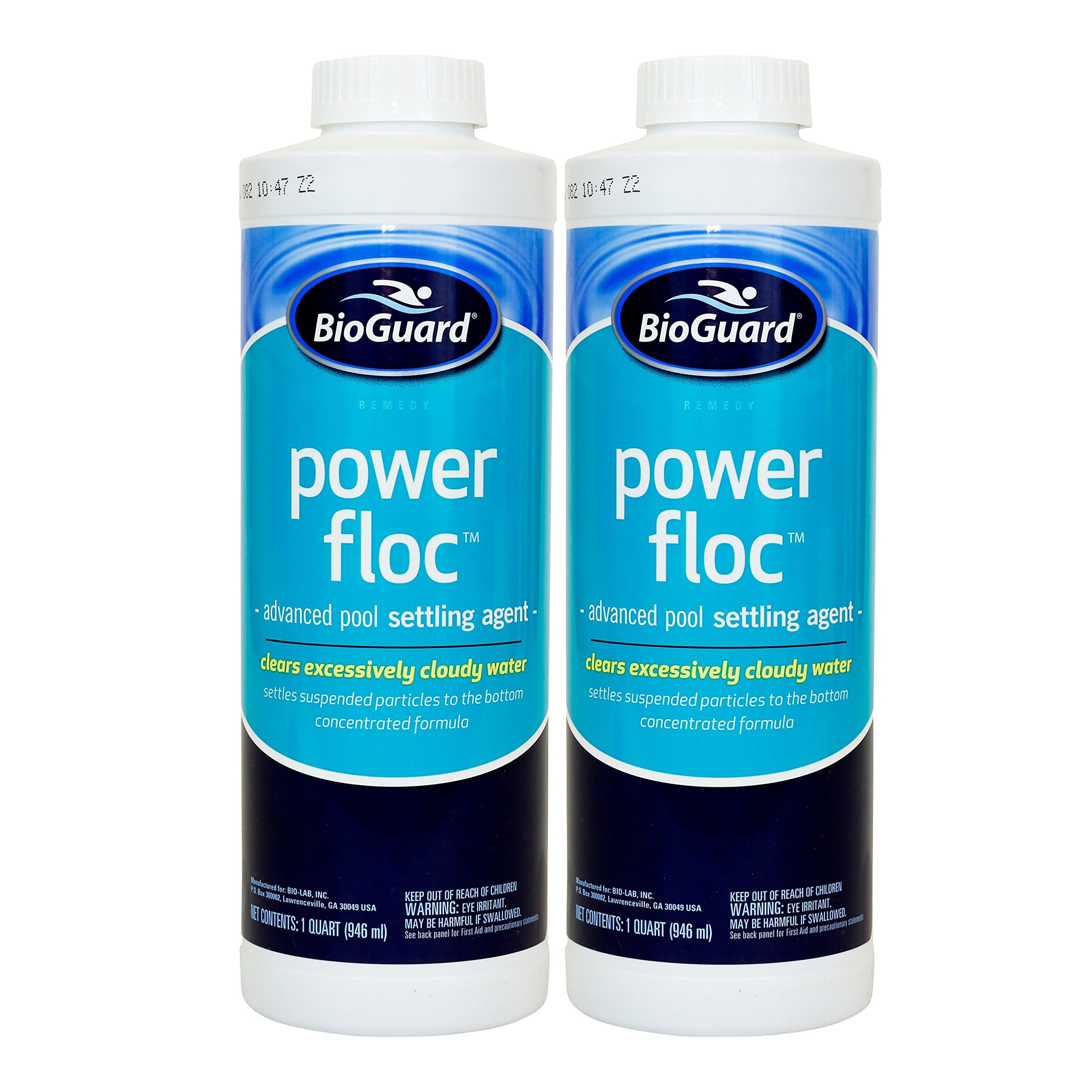 BioGuard PowerFloc - 1 Quart, Clears Cloudy Water Fast, Effective Pool Water Enhancer, Makes Water Clear and Sparkling