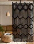 Flber Macrame Curtain Window Macrame Room Divider Doorway Curtain Boho Macrame Wall Hanging Living Room Bedroom Decor 42" W x 75" H