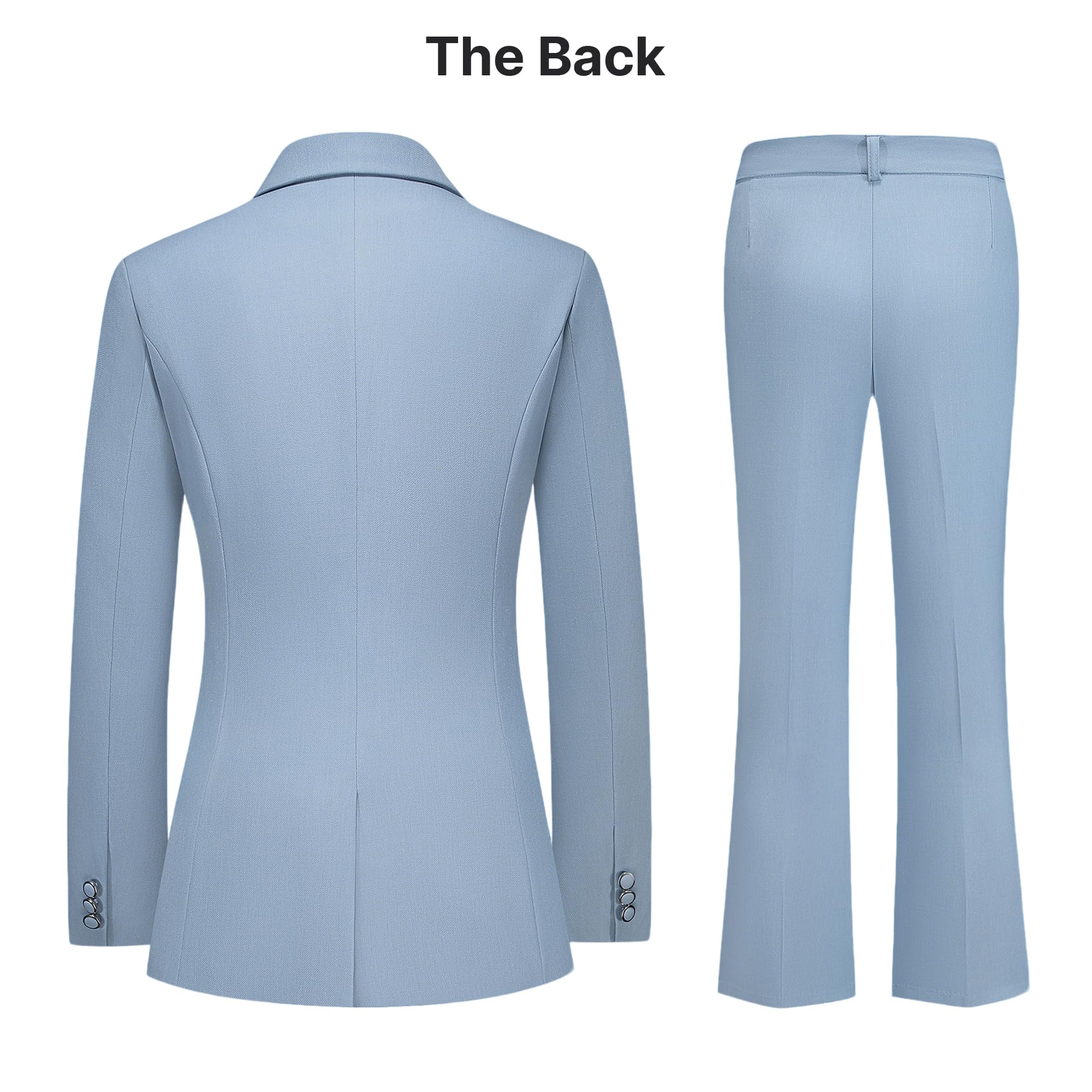 Women's Suit 2 Piece Set Pinstripe Blazer and Bootcut Dressy Pants Set for Work Office Business Outfits