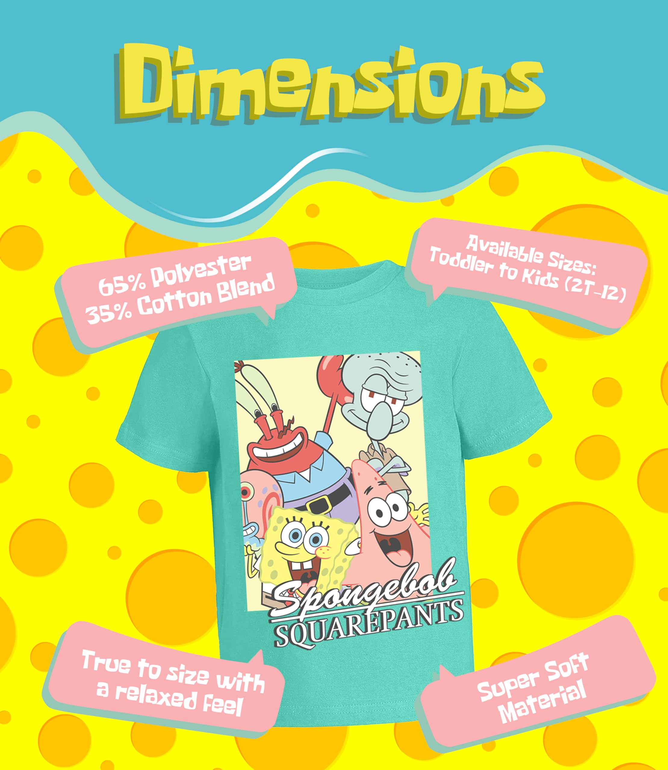 Spongebob Squarepants Graphic T-Shirt (Sets) Patrick Star Squidward Plankton Gary Outfit Tee Toddler/Birthday to Kids Clothes