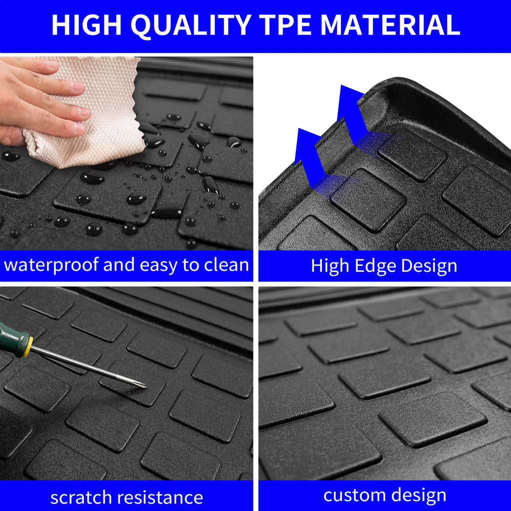 Rongtaod Back Seat Protector Compatible with 2021-2025 2026 Kia Sorento 6&7 Seats Back Seat Cover Kick Mats Cargo Liner Trunk Mat TPE All Weather 2024 Sorento Accessories (2nd Row Backrest Mat)