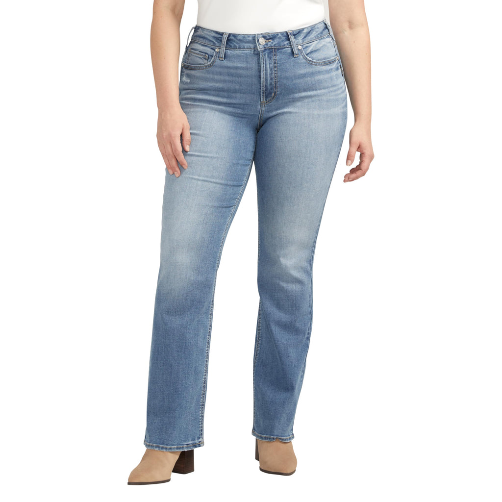 Silver Jeans Co. Women's Plus Size Suki Mid Rise Slim Bootcut Jeans