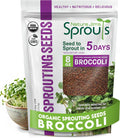 Nature Jim's Sprout Organic Broccoli Seeds – Non-GMO, Sprouting Seeds - 8oz