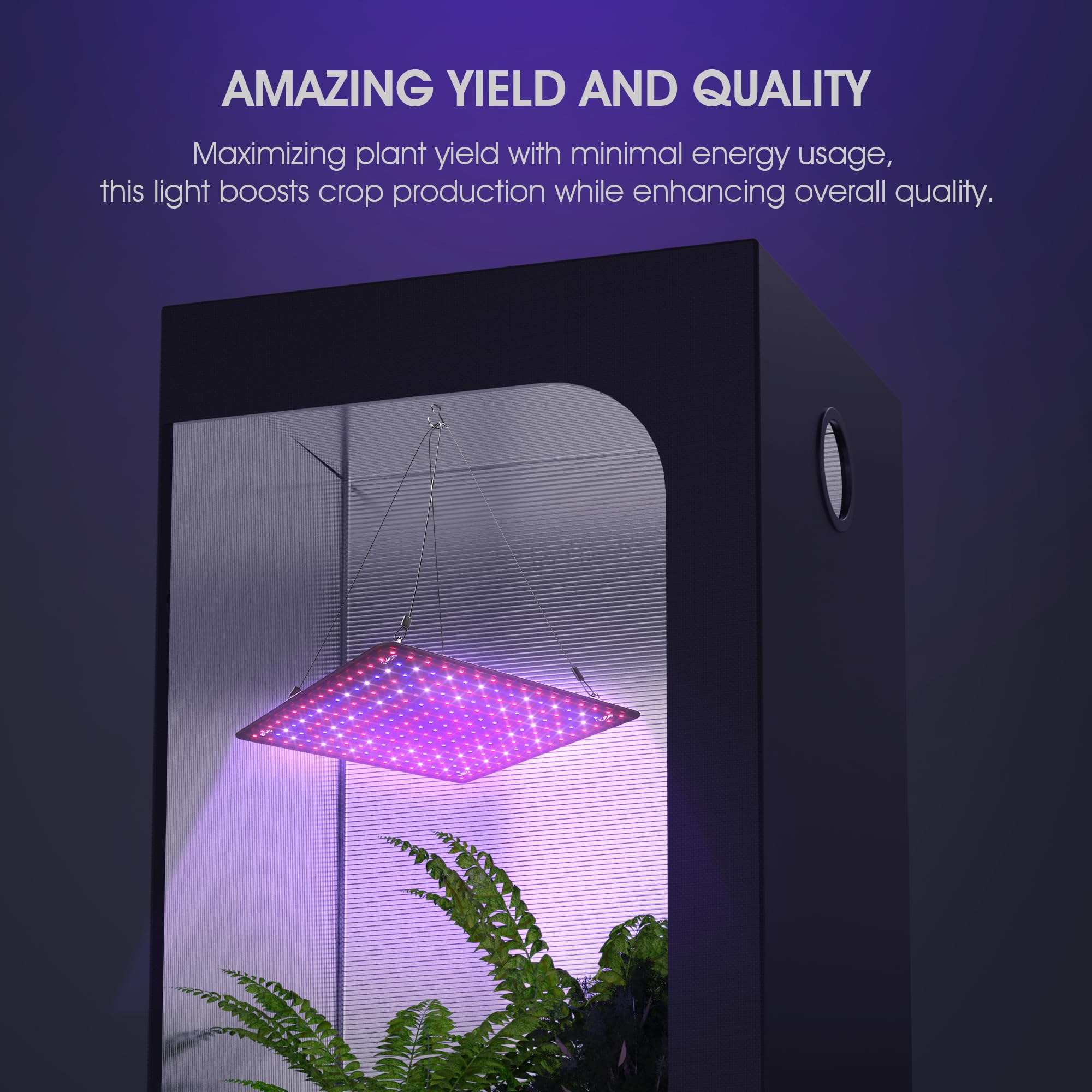 2 Pack LED Grow Light Panel 200W Lamp for Indoor Plants, Full Spectrum with White Blue Red UV IR LEDs for 4x4ft Coverage Grow Tent Greenhouse Veg and Bloom Seedlings Hydroponics