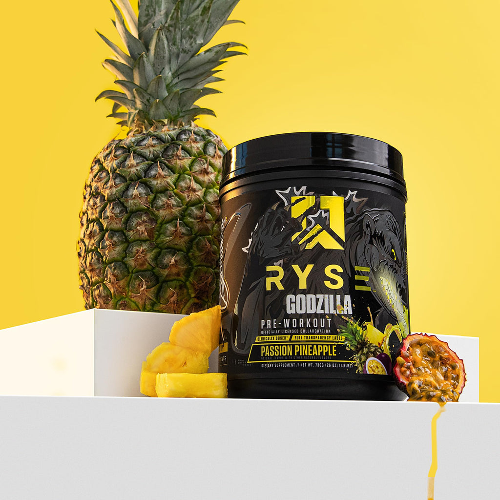 RYSE Godzilla X Noel Deyzel Pre Workout Powder - BlackBerry Lemonade - 400mg Caffeine, High Stim Pre-Workout for Men & Women with Citrulline & Beta Alanine - Energy, Pump & Focus - 20/40 Servings