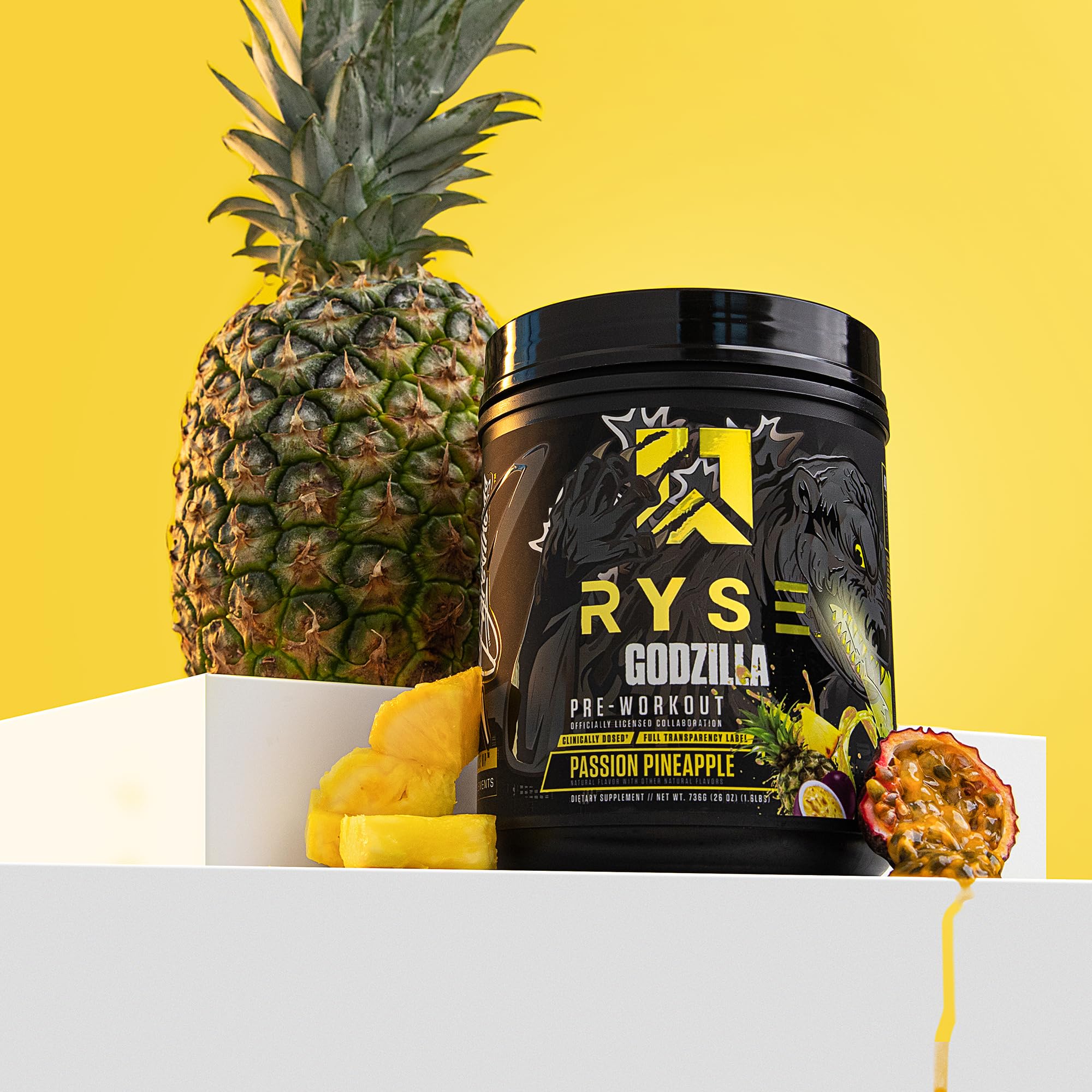 RYSE Godzilla X Noel Deyzel Pre Workout Powder - BlackBerry Lemonade - 400mg Caffeine, High Stim Pre-Workout for Men & Women with Citrulline & Beta Alanine - Energy, Pump & Focus - 20/40 Servings