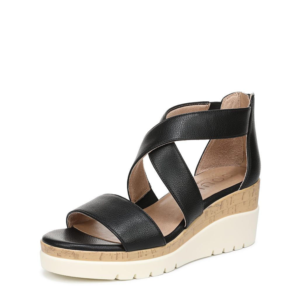 Naturalizer Women Goodtimes Casual Ankle Straps Wedge Sandal