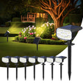 JEJOT Solar Lights Outdoor Waterproof IP65,Auto On/Off, 2700K 2 Lighting Modes, Super Bright LED, Solar Powered Yard Garden Solar Spot Lights for Outside Landscape -6 Pack