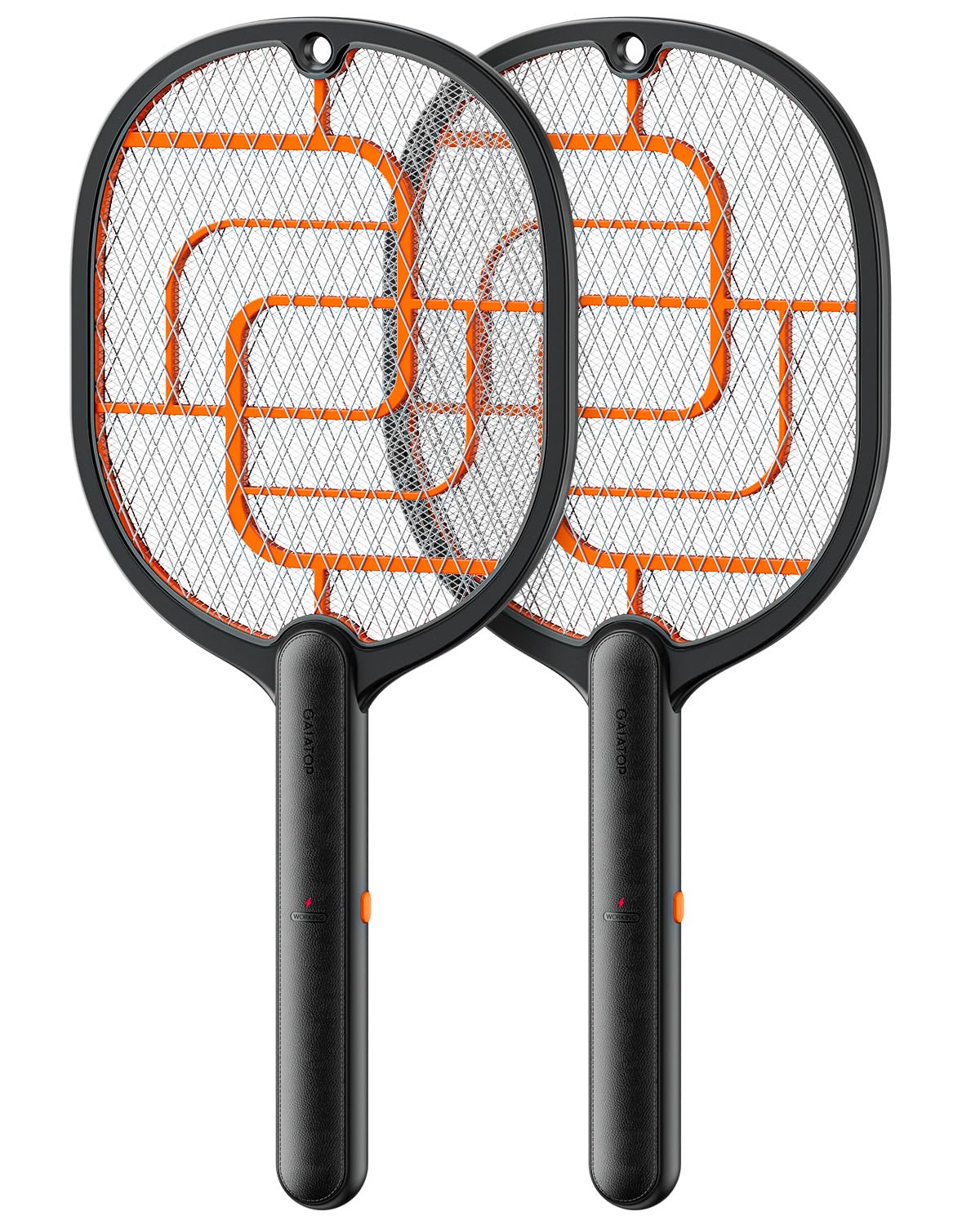 GAIATOP Electric Fly Swatter, 3800V Battery Powered Handheld Fly Zapper, 3-Layer Protection Grid Bug Zapper Racket for Home Bedroom Kitchen Office Backyard Patio Indoor Outdoor