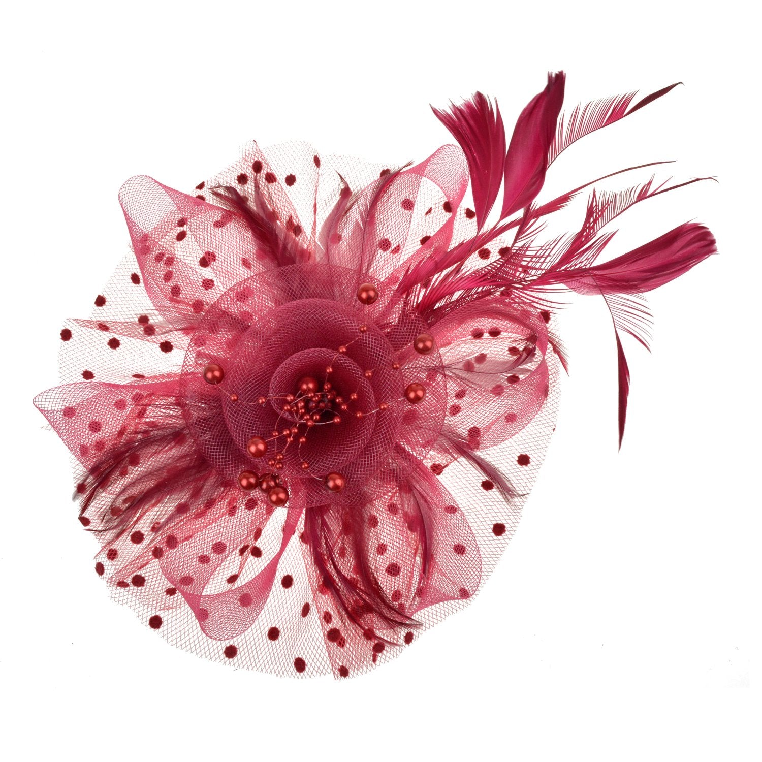 AQOKKA Women Fascinators Hats Flower Fascinators with Headband and Clip Tea Party Headwear for Women and Girls