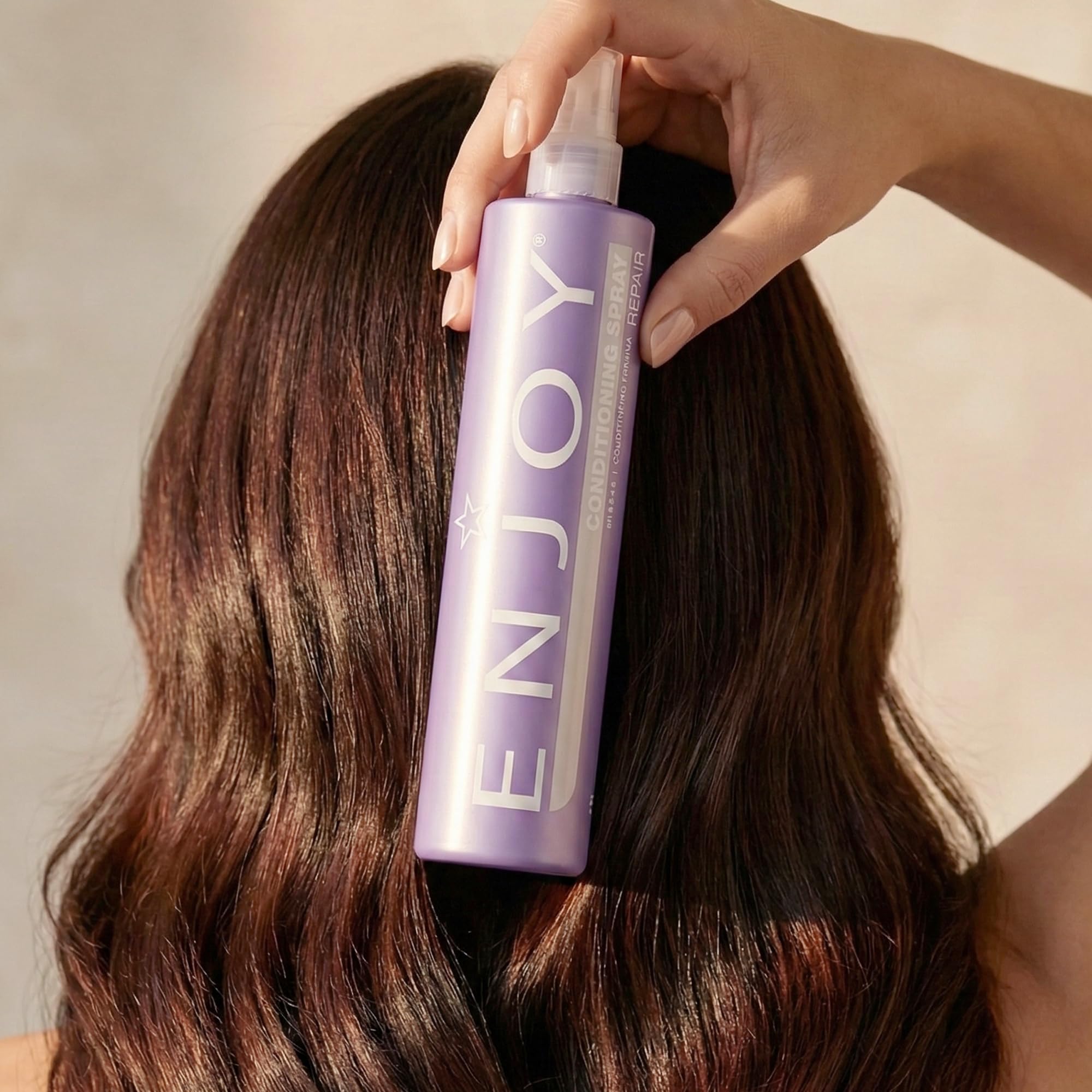 Enjoy Conditioning Spray, Leave-In Detangler, Hydrating and Strengthening Mist for All Hair Types, Frizz Control and Styling Reactivator, pH 3.5-4.5, 10.1 Fl Oz